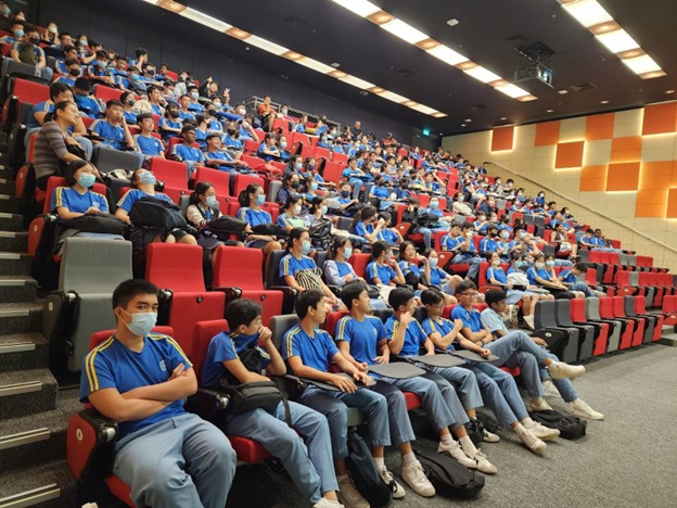 Sec 4 Students Attending Course Advising Talk @ Nanyang Polytechnic